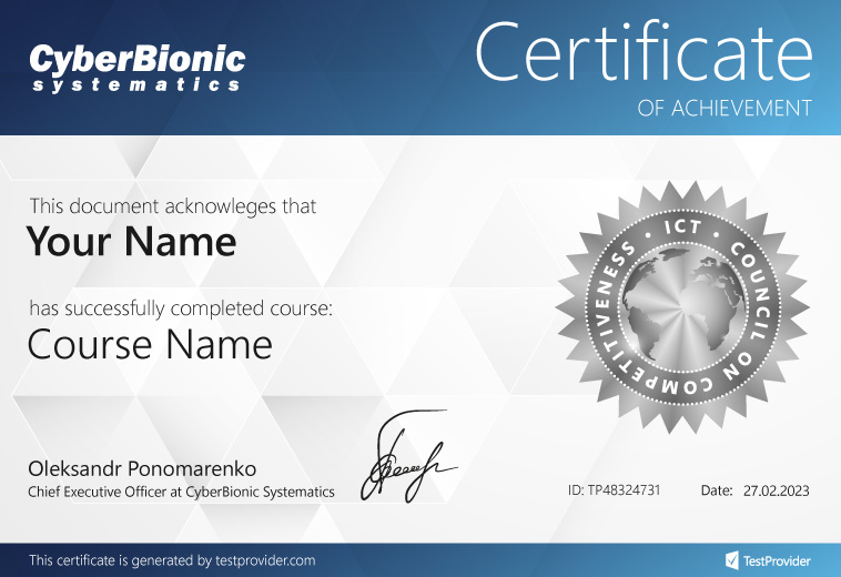 certificate